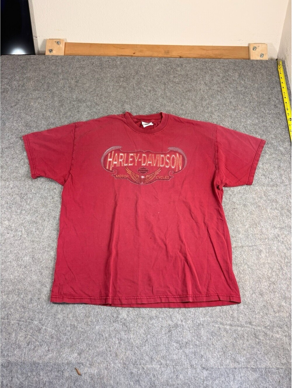 Harley Davidson Mens T Shirt L Red Bali Indonesia Graphic Print Tee